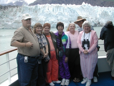 Group at the back of the ship.