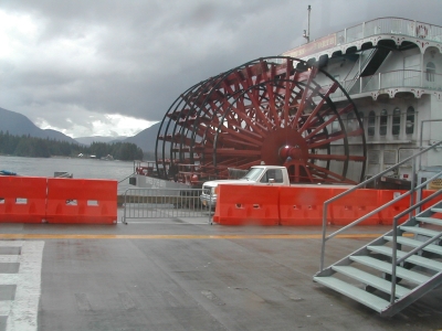 Sternwheeler back view.